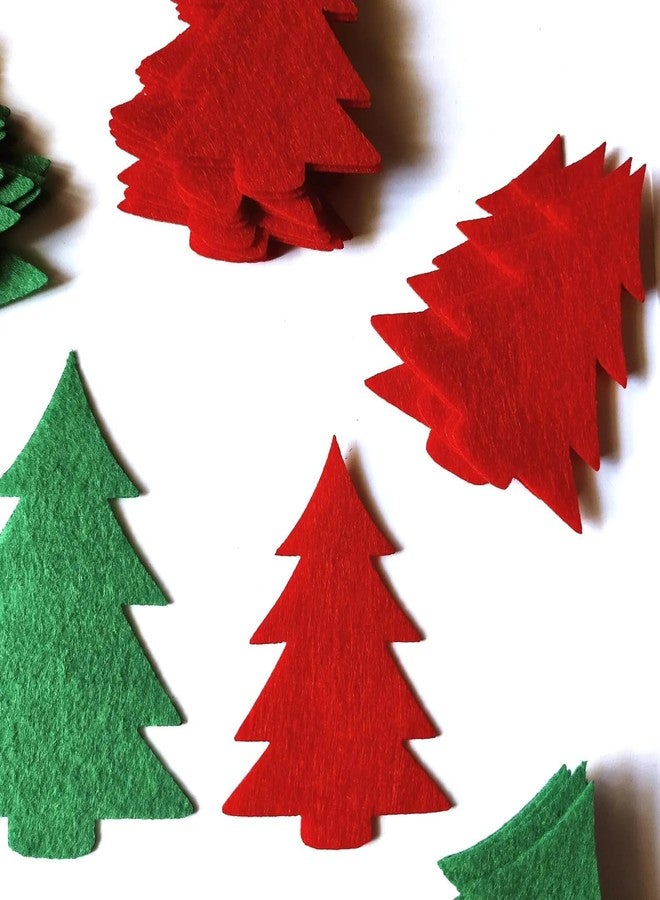 Curious Button Felt Die Cut Xmas Tree Shapes | Pack of 16 Felt Craft Supplies | Xmas Tree Decoration Items | Xmas Décor | Xmas Hanging Decor - Image 4